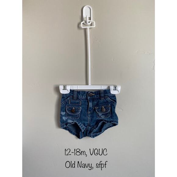 Old Navy Other - Old Navy 12-18m baby girl denim shorts